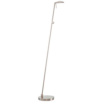 George'S Reading Room LED Floor Lamp in Brushed Nickel by George Kovacs