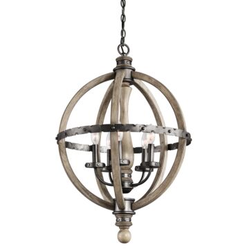 Evan Five Light Chandelier in Distressed Antique Gray by Kichler