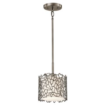 Silver Coral One Light Mini Pendant in Classic Pewter by Kichler