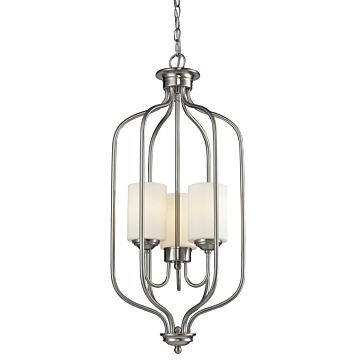 Z-Lite Cardinal 3-Light Pendant Light In Brushed Nickel