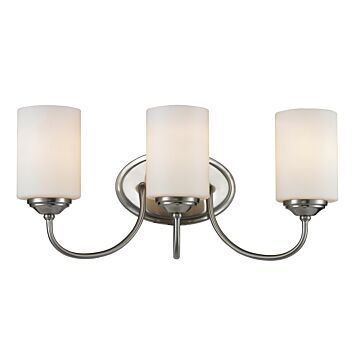 Z-Lite Cardinal 3-Light Bathroom Vanity Light In Brushed Nickel
