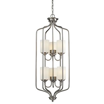 Z-Lite Cardinal 6-Light Pendant Light In Brushed Nickel