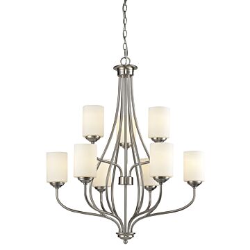 Z-Lite Cardinal 9-Light Chandelier In Brushed Nickel