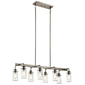 Braelyn Eight Light Linear Chandelier in Classic Pewter by Kichler