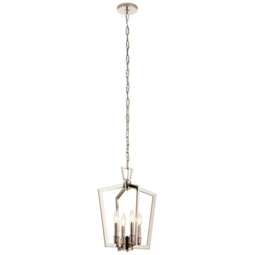 Abbotswell Four Light Pendant in Polished Nickel by Kichler