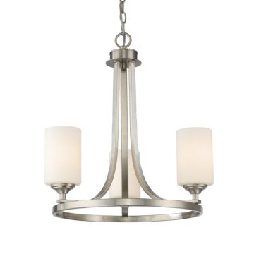 Z-Lite Bordeaux 3-Light Chandelier In Brushed Nickel
