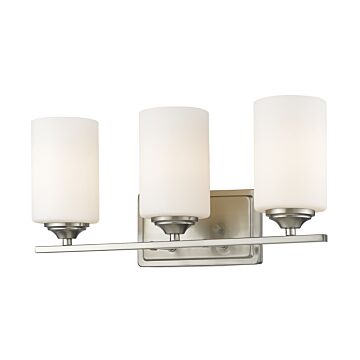 Z-Lite Bordeaux 3-Light Bathroom Vanity Light In Brushed Nickel