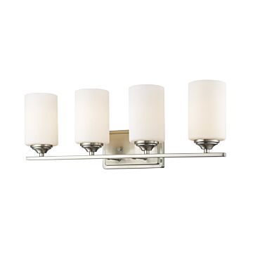 Z-Lite Bordeaux 4-Light Bathroom Vanity Light In Brushed Nickel