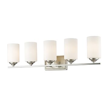 Z-Lite Bordeaux 5-Light Bathroom Vanity Light In Brushed Nickel