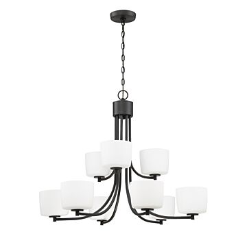 Craftmade Clarendon 9-Light Transitional Chandelier in Aged Bronze Brushed