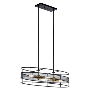 Piston 4-Light Chandelier in Black