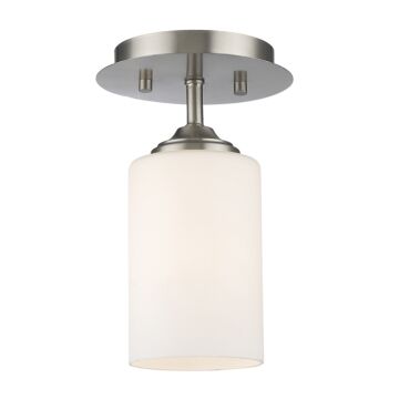 Z-Lite Bordeaux 1-Light Flush Mount Ceiling Light In Brushed Nickel