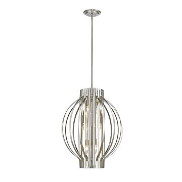 Z Lite Moundou 6 Light Pendant Light In Brushed Nickel