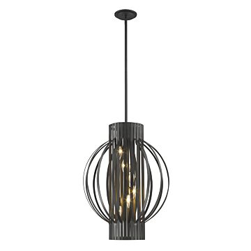 Z Lite Moundou 6 Light Pendant Light In Bronze