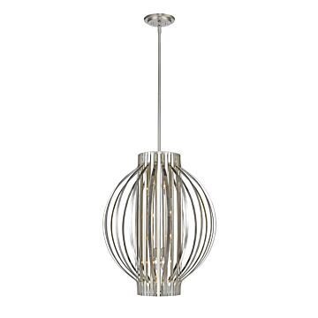 Z-Lite Moundou 8-Light Pendant Light In Brushed Nickel