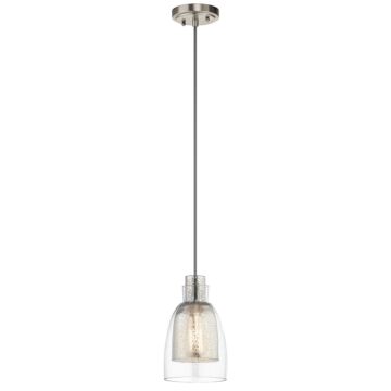 Evie One Light Mini Pendant in Brushed Nickel by Kichler