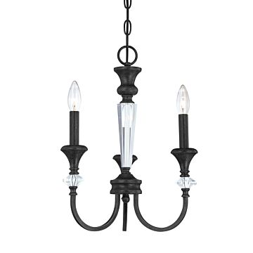 Boulevard Three Light Chandelier in Mocha Bronze Silver Wash by Craftmade