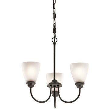 Jolie Three Light Mini Chandelier in Olde Bronze by Kichler