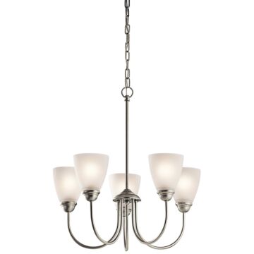 Jolie Five Light Chandelier in Brushed Nickel by Kichler
