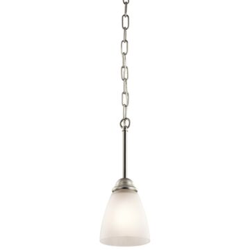 Jolie One Light Mini Pendant in Brushed Nickel by Kichler