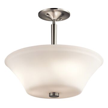 Aubrey Three Light Semi Flush Mount in Brushed Nickel by Kichler