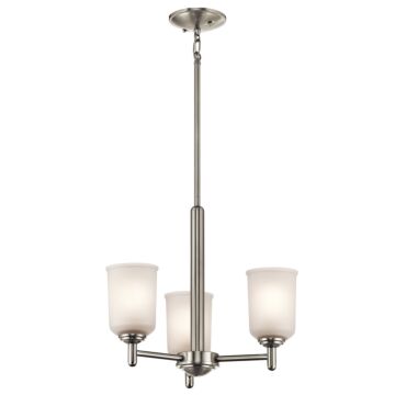Shailene Three Light Mini Chandelier in Brushed Nickel by Kichler