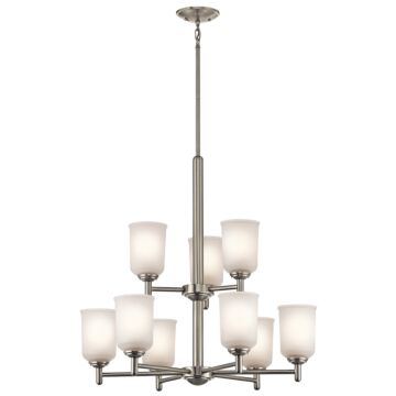Shailene Nine Light Chandelier in Brushed Nickel by Kichler