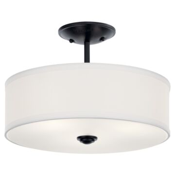 Shailene Three Light Semi Flush Mount in Black by Kichler