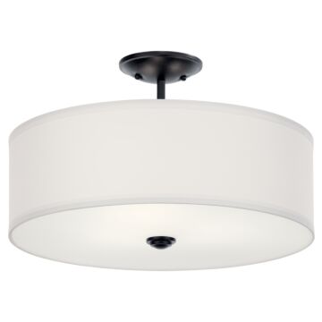 Shailene Three Light Semi Flush Mount in Black by Kichler