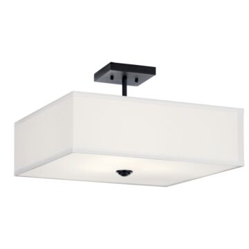 Shailene Three Light Semi Flush Mount in Black by Kichler