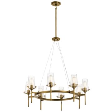 Alton Eight Light Chandelier in Natural Brass by Kichler