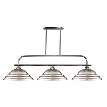 Z-Lite Annora 3-Light Linear Pendant Light In Brushed Nickel