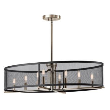 Titus Eight Light Pendant in Polished Nickel by Kichler