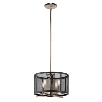 Titus Four Light Pendant Semi Flush Mount in Polished Nickel by Kichler