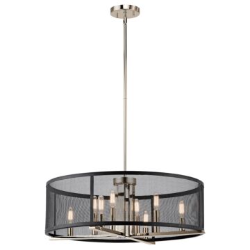 Titus Eight Light Pendant in Polished Nickel by Kichler