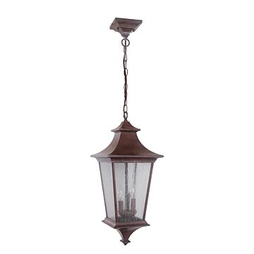 Argent Three Light Outdoor Pendant in Aged Bronze Textured by Craftmade