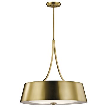Maclain Four Light Chandelier in Natural Brass by Kichler