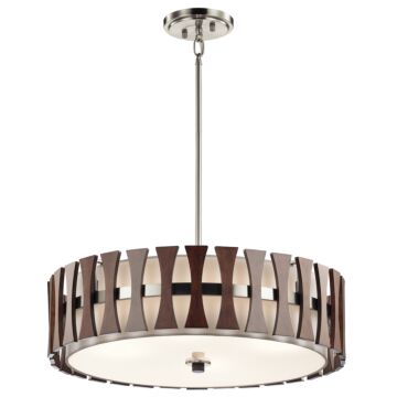 Cirus Four Light Pendant Semi Flush Mount in Auburn Stained Finish by Kichler