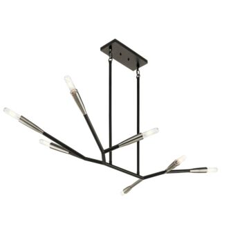 Branches Seven Light Chandelier in Black by Kichler