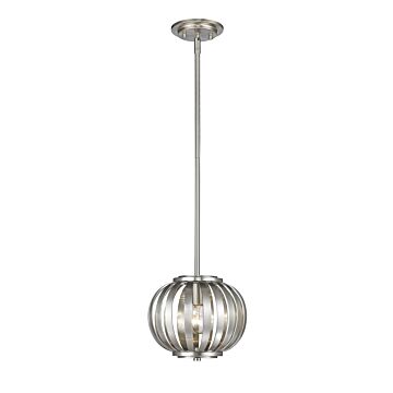 Z-Lite Moundou 1-Light Pendant Light In Brushed Nickel