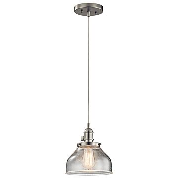 Avery One Light Mini Pendant in Brushed Nickel by Kichler
