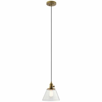 Avery One Light Pendant in Natural Brass by Kichler