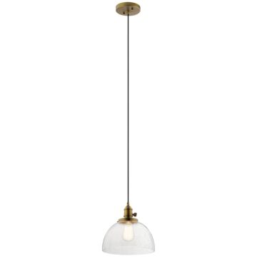 Avery One Light Mini Pendant in Natural Brass by Kichler