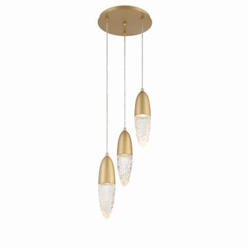 Ecrou 3-Light Chandelier in Gold