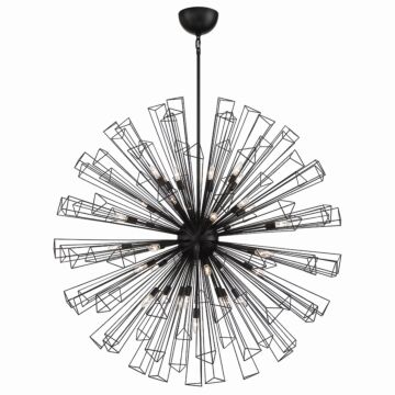 Dendelio 35-Light Chandelier in Black