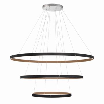 Verdura 1-Light LED Chandelier in Black With Brown