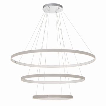Verdura 1-Light LED Chandelier in Grey With White