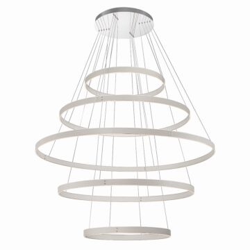 Verdura 1-Light LED Chandelier in Grey With White