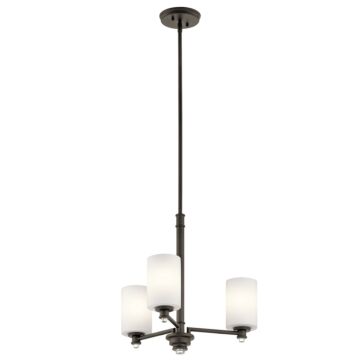 Joelson Three Light Mini Chandelier in Olde Bronze by Kichler