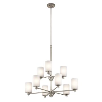 Joelson Nine Light Chandelier in Brushed Nickel by Kichler